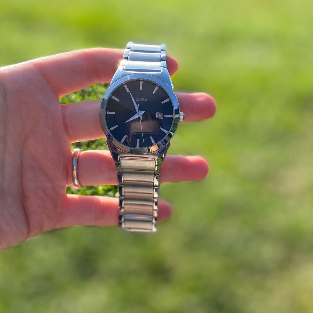 Men’s link Bulova watch